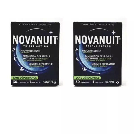 Novanuit Triple Action 2X30 Gélules dont -50% sur 2ème Boîte