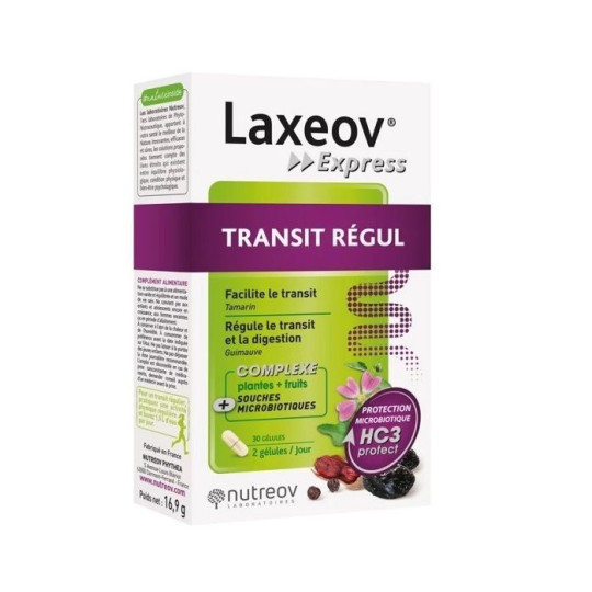 Nutreov Laxeov Express Transit Régulier 30 gélules
