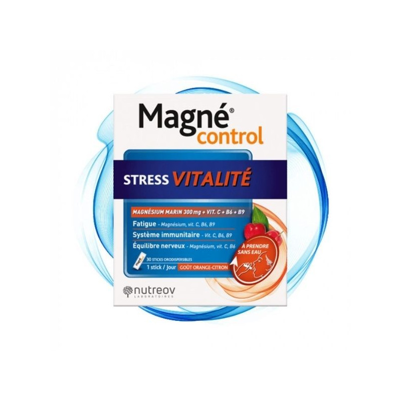 Nutreov Magné Control Stress Vitalité 30 Sticks Orodispersibles