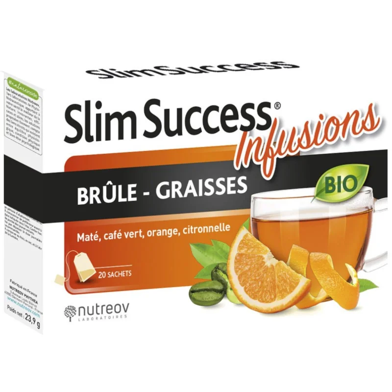 Nutreov Slim Success Infusions Brûle-graisses 20 Sachets Bio