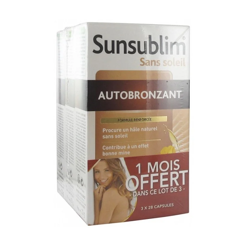 Nutreov Sunsublim Autobronzant Ultra 3x28 capsules dont 1 boite offerte
