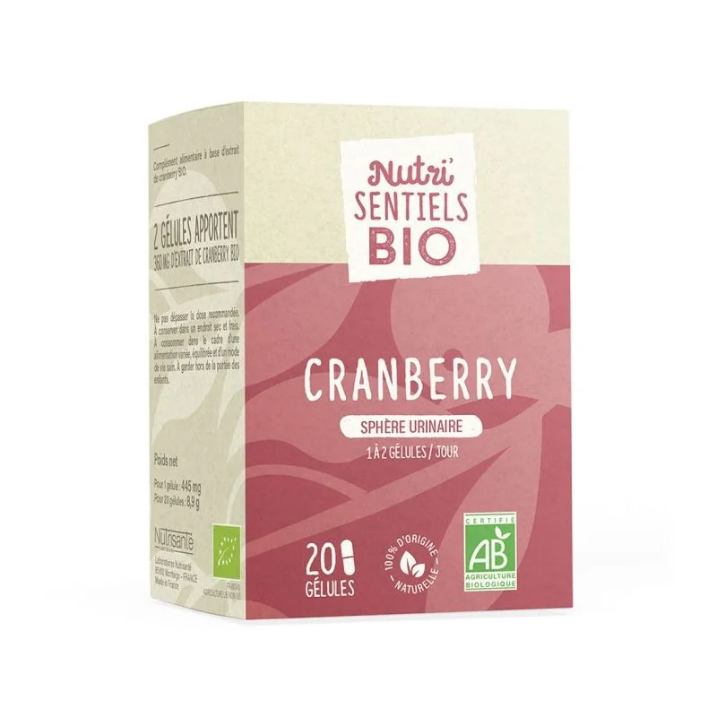 Nutri'sentiels Bio Cranberry 20gélules