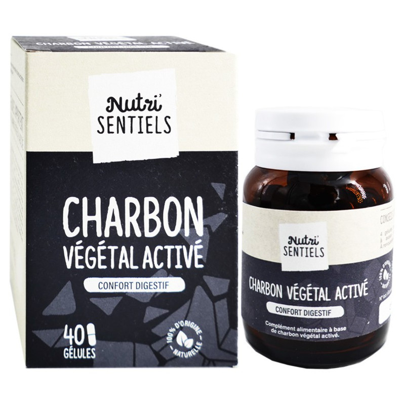 Nutri'sentiels Charbon Végétal Activé 40gélules