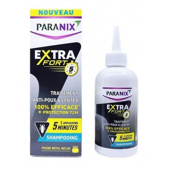 Paranix  Extra Fort Shampoing Anti-Poux et Lentes 200ml +Peigne