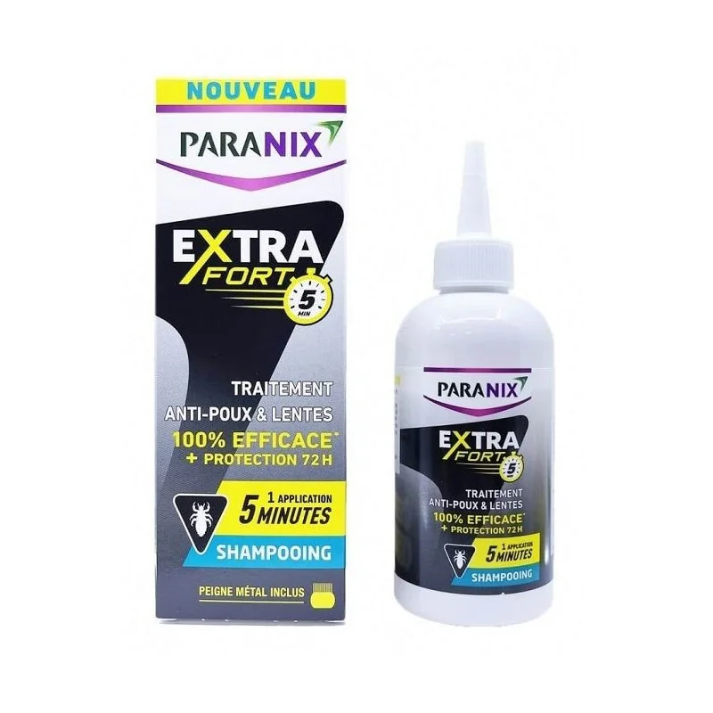 Paranix Extra Fort Shampoing Anti-Poux et Lentes 200ml +Peigne