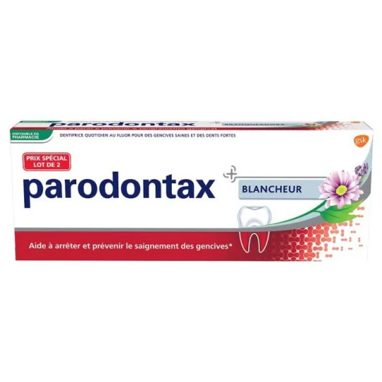 Parodontax Dentifrice Blancheur Fluor 2X75 ml