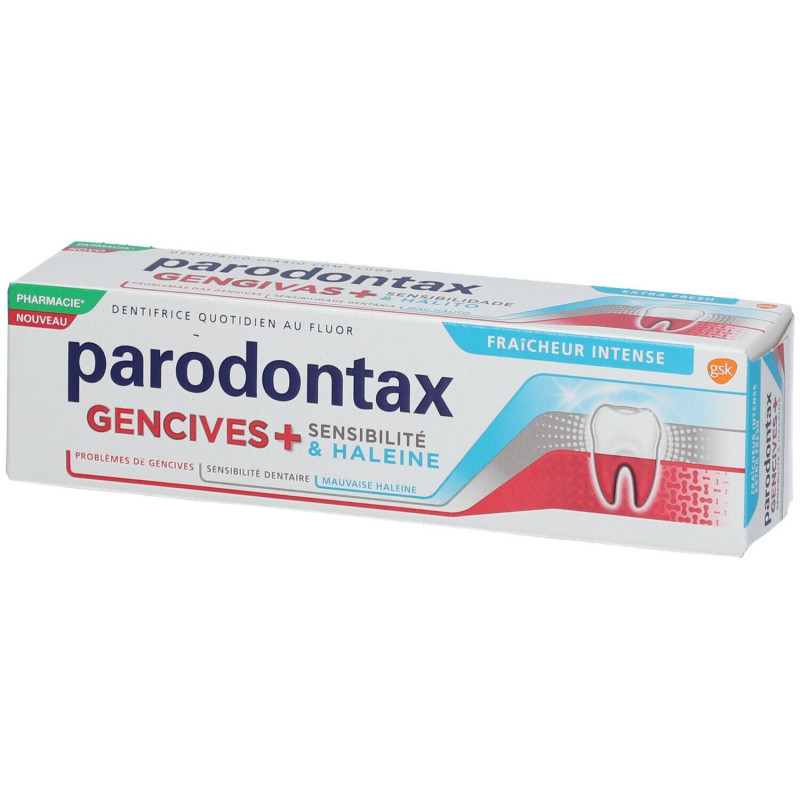 Parodontax Gencives + Sensibilite Haleine Dentifrice 75ml Fraîcheur Intense Nouveau
