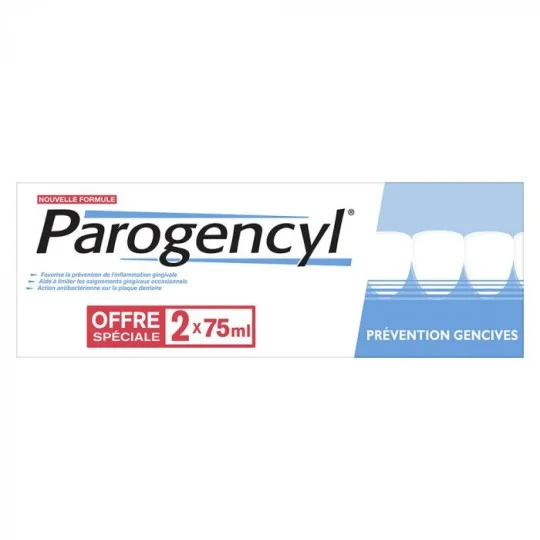 Parogencyl Dentifrice Prévention Gencives 2x75ml
