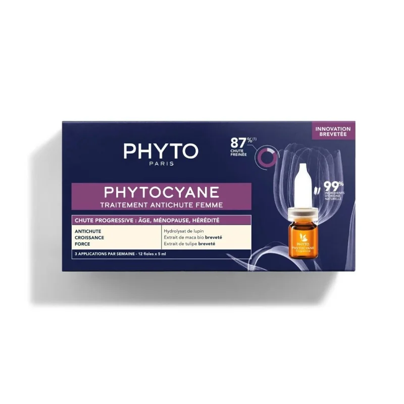 Phytocyane Traitement Antichute Femme 12 fioles de 5ml