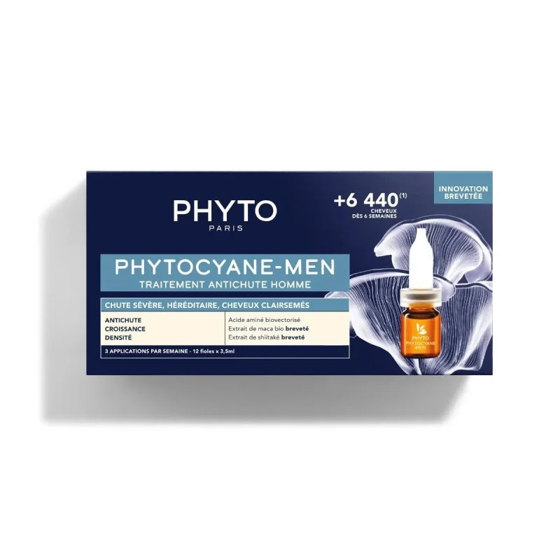 Phytocyane Traitement Antichute Homme 12 Ampoules 5ml