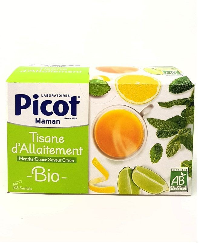 Picot Tisane d'Allaitement Menthe Douce Saveur Citron Bio 20 Sachets