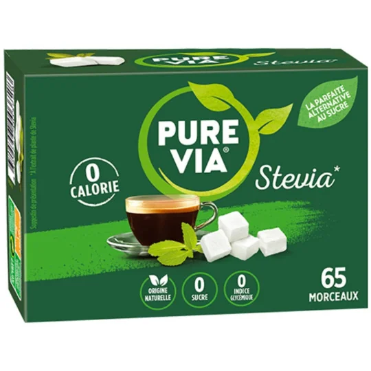 Pure Via Edulcorant Stevia 65 Morceaux