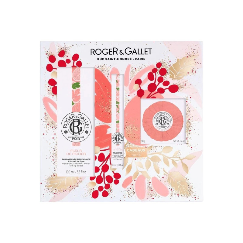 Roger Gallet Fleur de Figuier Coffret Eau Parfumée 100ml+ Savon 50g OFFERT+10ml OFFERT
