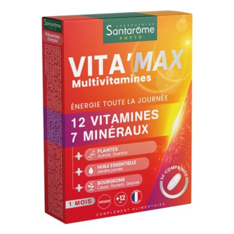 Santarôme Vita'Max Multivitamines 30 comprimés