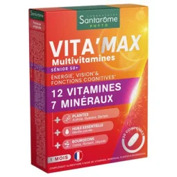 Santarôme Vita'Max Multivitamines Sénior 50+ 30 comprimés