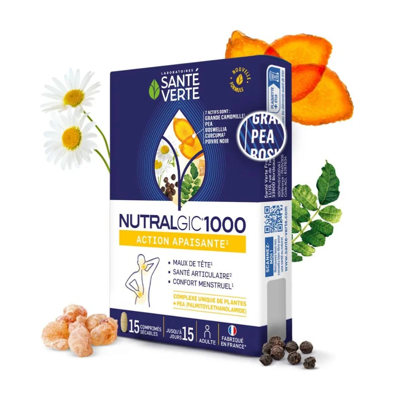 Santé Verte Nutralgic 1000 Action Apaisante 15 comprimés