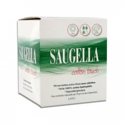 Saugella 14 Serviettes Extra Fines Cotton touch