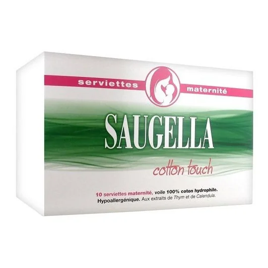 Saugella Cotton Touch Serviettes Maternité X10