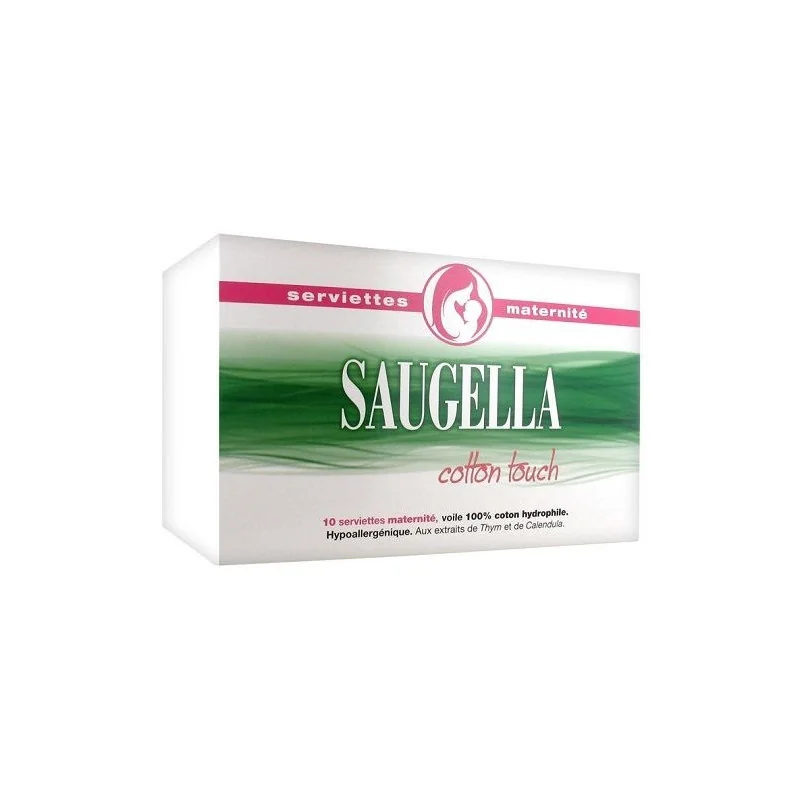 Saugella Cotton Touch Serviettes Maternité X10