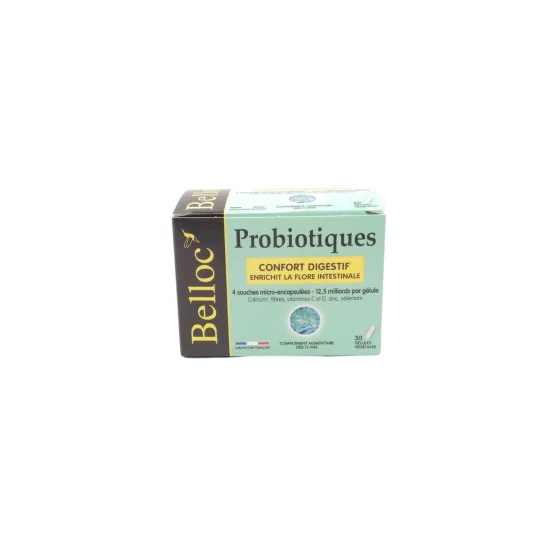 Belloc Probiotiques Confort Digestif 30 Gélules Végétales