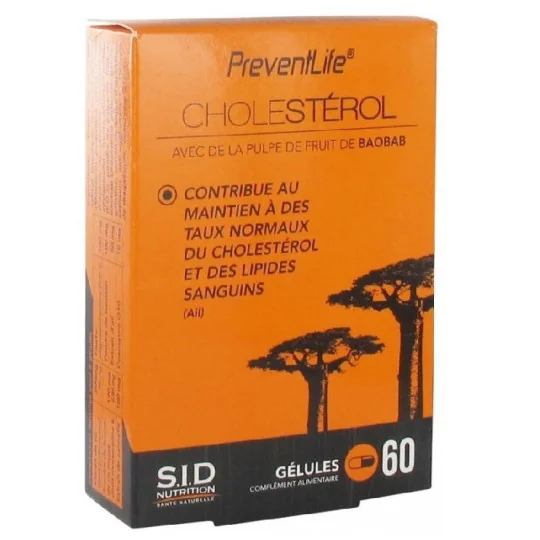 SID Nutrition Preventlife Cholestérol 60 gélules