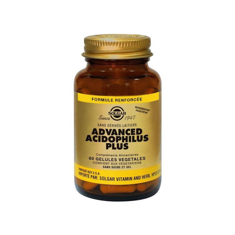 Solgar Advanced Acidophilus Plus 60 Gélules Végétales