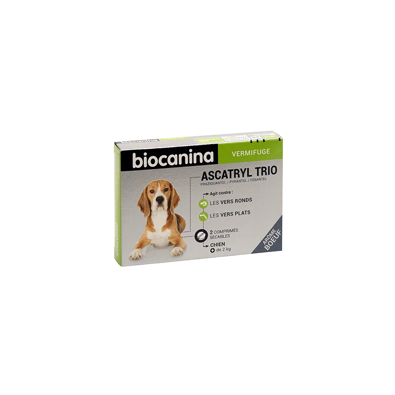 Biocanina Ascatryl Trio 2 Comprimés Chien de +2kg
