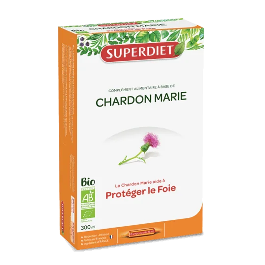 SuperDiet Chardon Marie Bio 20 Ampoules 15ml
