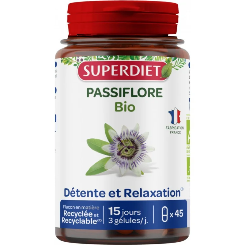 SuperDiet Passiflore Bio Vegan 45 Gélules