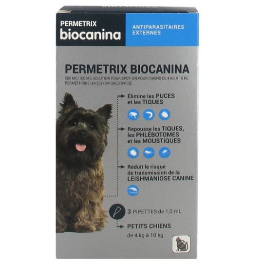 Biocanina Permetrix Petits Chiens 3 pipettes 1ml