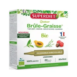 SuperDiet Quatuor Brûle Graisse Bio Vegan 20 Unidoses de 15ml