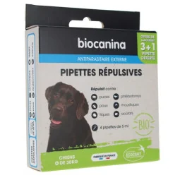 Biocanina Pipettes Répulsives 3+1Offerte Chiens +30kg