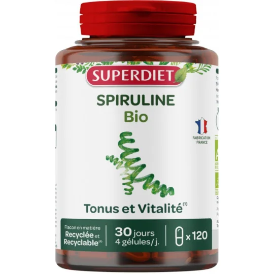 SuperDiet Spiruline Bio Vegan 120 gélules