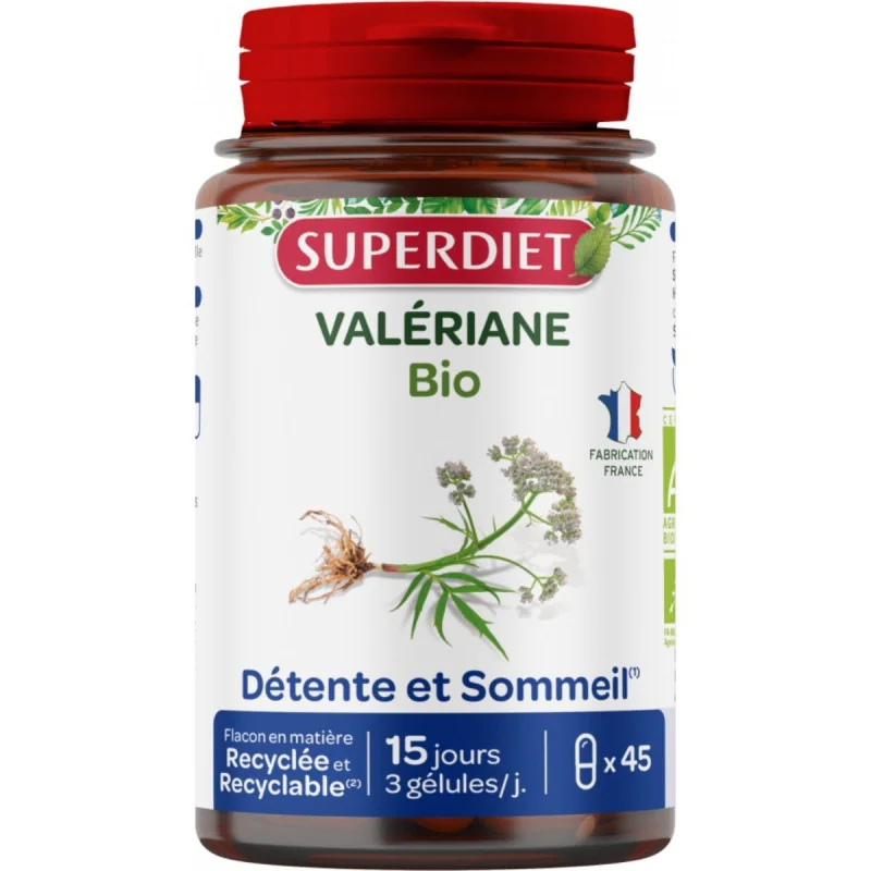 SuperDiet Valériane Bio Vegan 45 Gélules