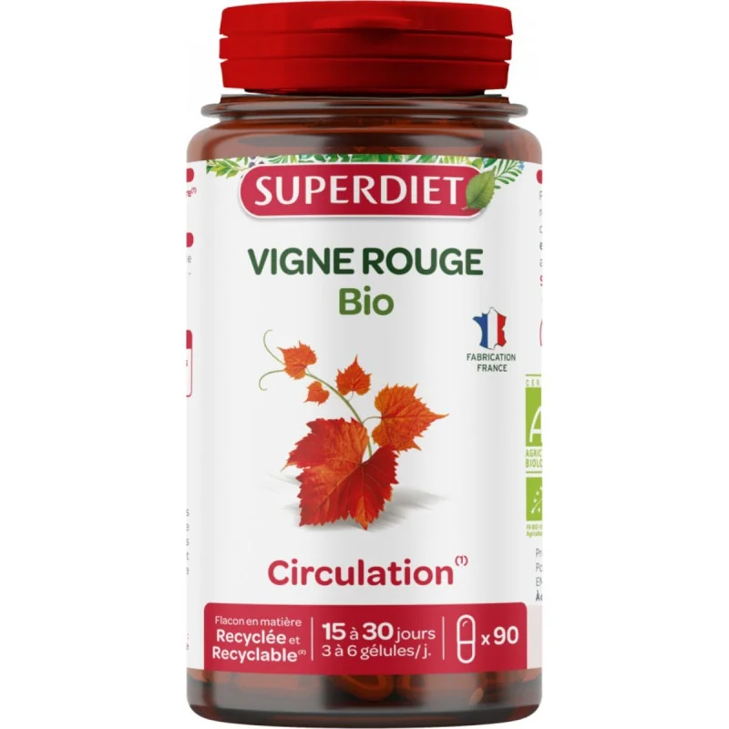 SuperDiet Vigne Rouge Bio 90 gélules