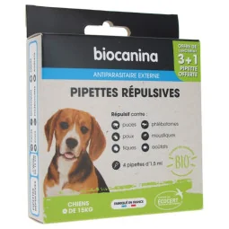 Biocanina Pipettes Répulsives 3+1Offerte Chiens -15KG