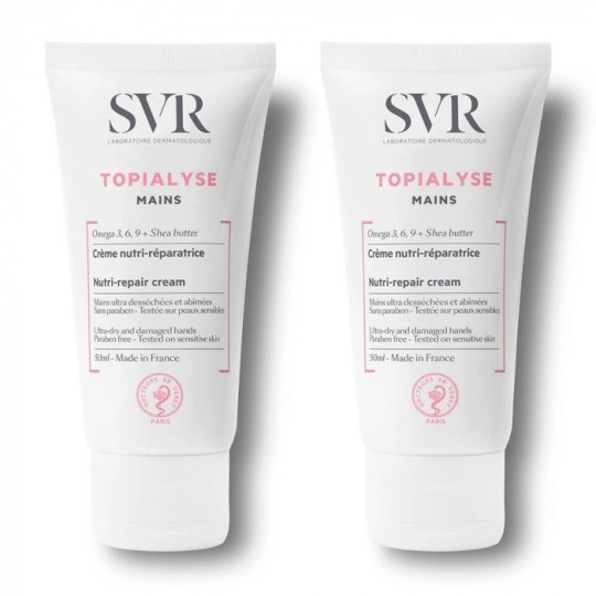 SVR Topialyse Mains Crème Nutri-Réparatrice 2X50ml