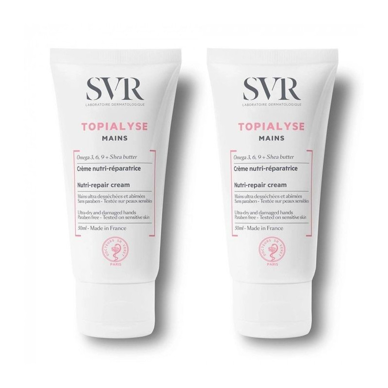 SVR Topialyse Mains Crème Nutri-Réparatrice 2X50ml