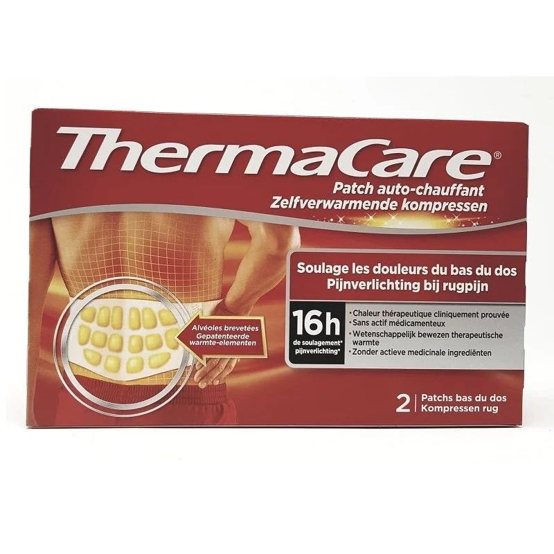 Thermacare 2 Patchs Auto Chauffant Bas du Dos