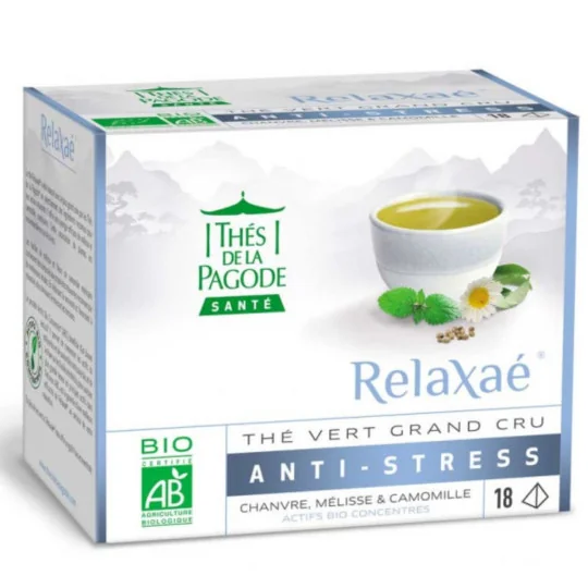 Thés de la Pagode Relaxaé Thé Vert Anti-stress Bio 18 infusettes