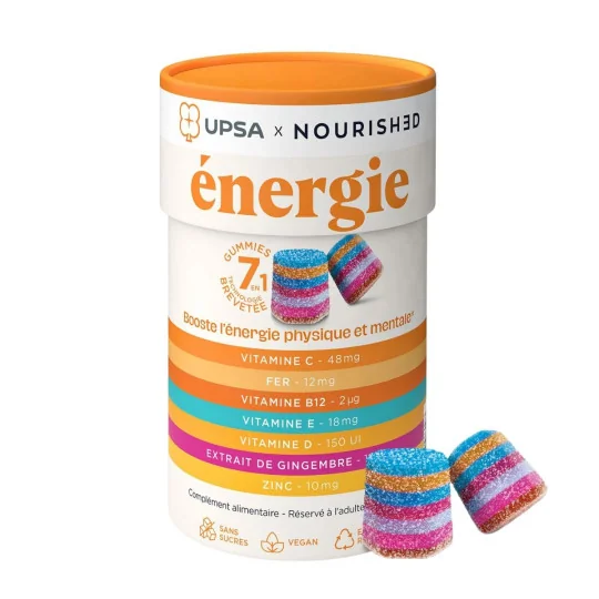 Upsa Nourrished Energie Physique et Mentale 30 Gummies
