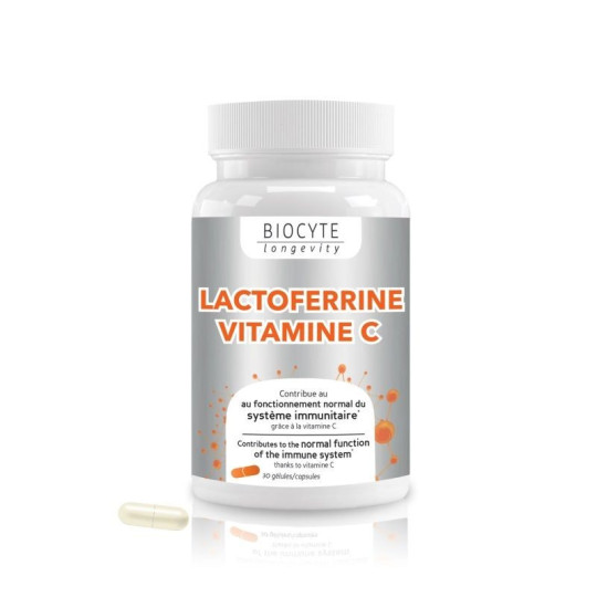 Biocyte longevity Lactoferrine Vitamine C Système Immunitaire 30 gélules