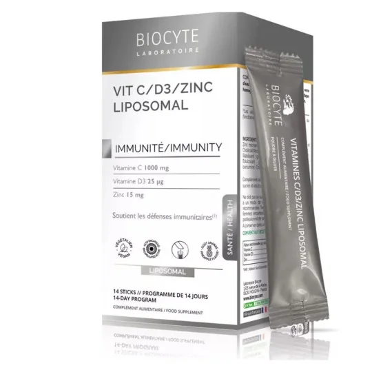 Biocyte Vit C / D3 / Zinc Liposomal 14 Sticks