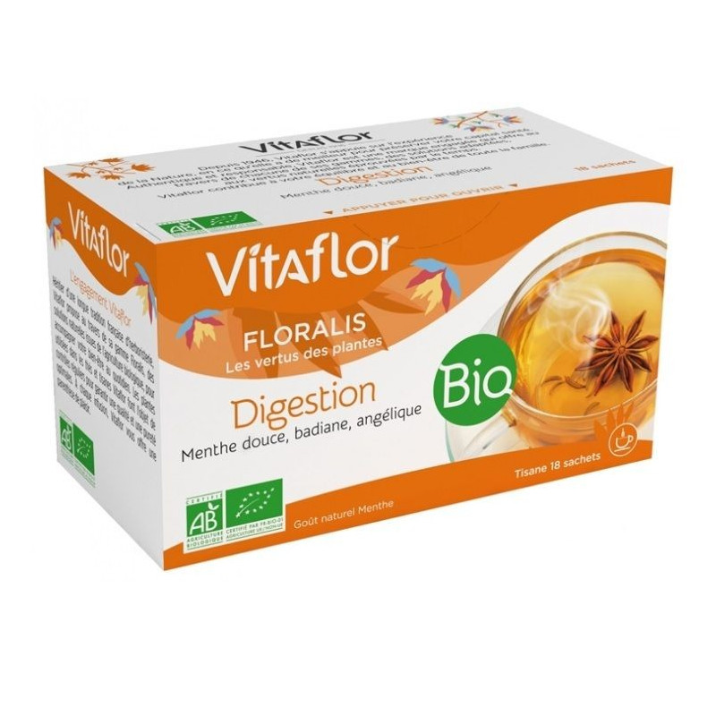 Vitaflor Floralis Infusions Bio 18 Sachets-Digestion