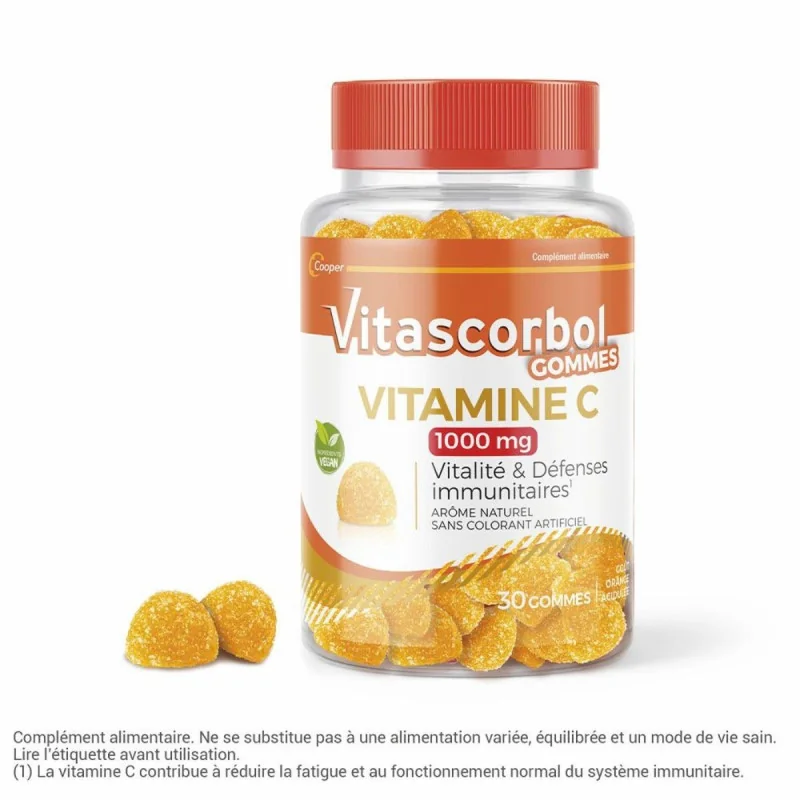 Vitascorbol Gommes Vitamine C 1000mg 30 Gommes