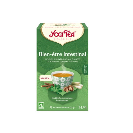Yogi Tea Bien-être Intestinal Infusion Bio Vegan 17 Sachets