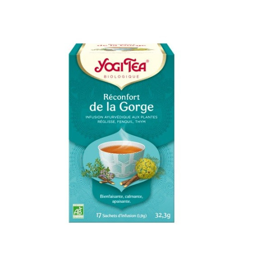 Yogi Tea Infusion Réconfort De La Gorge Bio Vegan 17 Sachets
