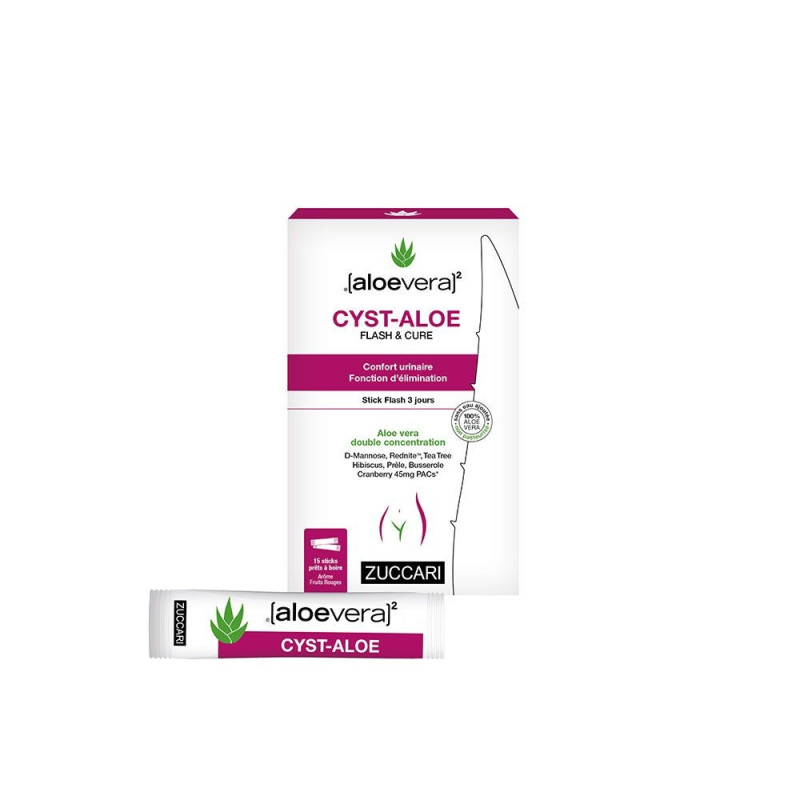 Zuccari Cyst-Aloe Flash&Cure Confort Urinaire 15 Sticks