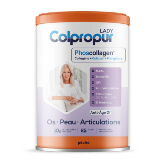 Colpropur Lady Anti-âge Os Peau Articulations saveur Pêche 340g