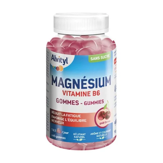 Alvityl Magnésium Vitamine B6 Cerise 45 gommes